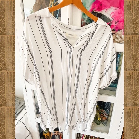 arula (formerly a’beautiful soul) striped blouse - Picture 1 of 4